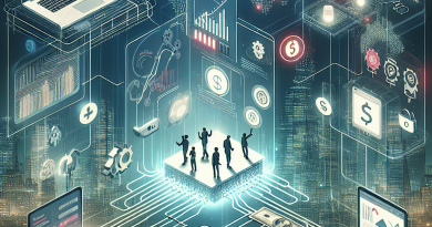 Illustration of API connecting multiple platforms in a Virtual background with charts and data setting, with a determined mood.