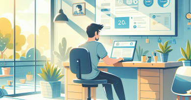 Illustration of freelancer working on laptop in a sunlit digital nomad workspace setting, with a relaxed mood.