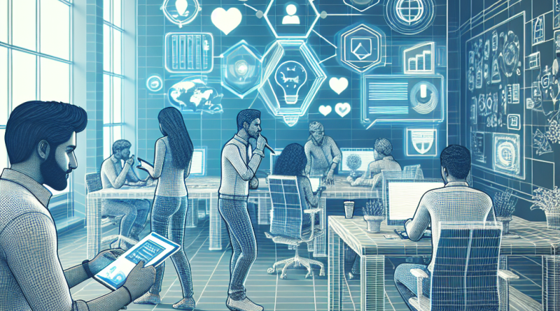 Illustration of startup founder brainstorming in a modern coworking space setting, with a inspired mood.