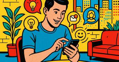 Illustration of gig worker checking phone in a urban apartment interior setting, with a inspired mood.